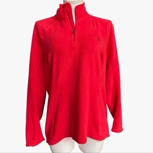 The North Face 1/4 Zip Red Women’s Fleece - Large